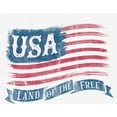 thumbnail image 2 of Americana USA Flag Land of the Free White Adult Long Sleeve Hoodie-Medium, 2 of 3