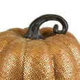 thumbnail image 6 of Northlight 7.5" Gold and Orange Textured Greek Key Pumpkin Fall Decoration, 6 of 7