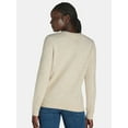 thumbnail image 3 of The Pioneer Woman V-Neck Pointelle Cardigan Sweater, Lightweight, Women’s, 3 of 5