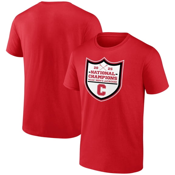 Men's Red Cornell Big Red 2025 NCAA Men's Lacrosse National Champions T-Shirt