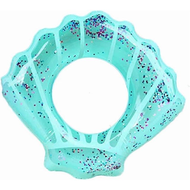 Shell Swim Rings for Kids Adults Pool Swimming Ring Inflatable Float Raft Water Swim Tube Summer Beach Party Decoration (Blue, Adults)