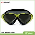 thumbnail image 3 of Dolfino Tidal Adult Mirrored Swim Goggle, Black/Yellow, Unisex, 3 of 8