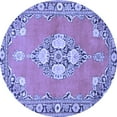 thumbnail image 1 of Ahgly Company Machine Washable Indoor Round Persian Blue Traditional Area Rugs, 5' Round, 1 of 4