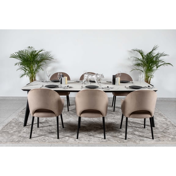 Dining Table PALERMO 94x39x29 White Glass