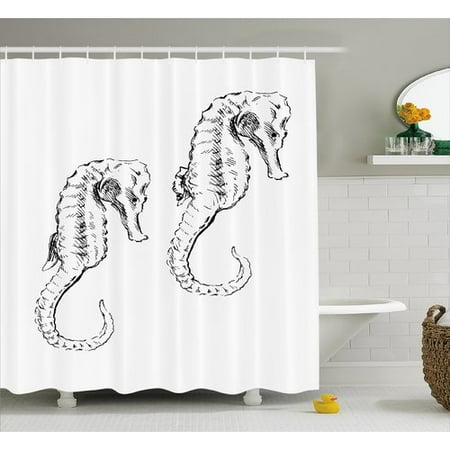 Highland Dunes Roxanna Sketchy Ocean Fish Shower Curtain Hooks