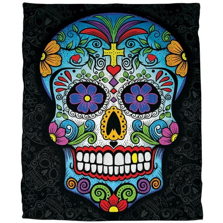 Sugar Skull Duvet Cover Skull Bedding Tan Red Roses Mosaic