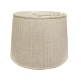 thumbnail image 1 of Slant Modified Empire Linen Side Pleat Softback Lampshade with Washer Fitter, Oatmeal, 1 of 3