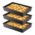thumbnail image 2 of 3 Pcs Detroit Style Pizza Pan Hard Rectangular Pizza Pans Non Stick Sicilian Style Pizza Pan Dish Pr, 2 of 5