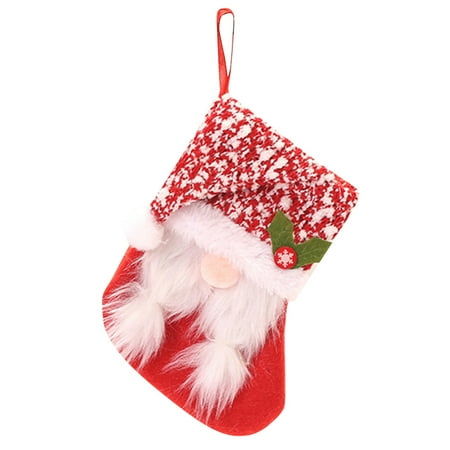 

Christmas Decoration Plush Knit Hat Christmas Socks Small Bag Hanging Wire Garland Christmas Winter Decorative Garland Winter Christmas Hanging Snowflake Decorations Winter Candle Rings for Chandelier
