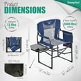 thumbnail image 4 of Sunnyfeel Camping Directors Chair, Heavy Duty,Oversized Portable Folding Chair with Side Table, Pocket for Beach, Fishing,Trip,Picnic,Lawn,Concert Outdoor Foldable Camp Chairs, 4 of 8