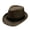 Brown, variant on RUINIXCW Fedora Hats for Men Trilby Hats With Band Short Brim Panama Gatsby Sun Hats Summer Homburg Hat Jazz Derby Cap 1920s Party Accessories Lightweight Breathable