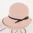 thumbnail image 1 of Sombrero de paja de verano para mujer, sombrero de pescador con lazo rizado simple, sombrero protector solar para mujer, 1 of 6