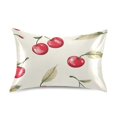 thumbnail image 7 of Yayeee Pillowcase Queen Size Set of 2 Satin Wrinkle Resistant Pillow Case, Red Cherry, 7 of 7