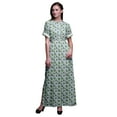 thumbnail image 1 of Bimba Rayon Monstera Leaves Womens Printed Side Slit SummerÂ&nbsp;DressÂ&nbsp;Long Maxi Gown-Medium, 1 of 6
