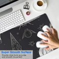 thumbnail image 4 of Long Mouse Pads for Desk,Black White Gothic Hand Skull Pattern Desk Mats on Top Of Desks, Desk Mouse Pad Extra Large with 3mm Non-Slip Base and Stitched Edge for Gaming,Office,Work,Home 31.5"x11.8", 4 of 6