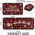 thumbnail image 3 of Buffalo Plaid Snowflake Elk Christmas Sleigh Decorative Kitchen Rug Set of 2, Non-Slip Washable Kitchen Floor Mats for Winter Home Kitchen Christmas Decor, Red and Black Plaid 17x30+17x47inch, 3 of 6