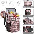 thumbnail image 5 of Travel Cooler Bag - Red Football Helmets with Bows Pattern Camping Beer Cooler Backpack with Bottle Opener- Waterproof Insulated Picnic Backpacks - Cooler Bag for Beach, 5 of 6