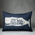thumbnail image 2 of Creative Products The Sea Calls to Me Whale 14x20 Spun Poly Pillow, 2 of 2