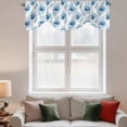 thumbnail image 3 of Tie Up Valances for Windows, Blue Flowers Adjustable Valance Curtains Window Treatment for Living Room/Bedroom Windows, Country Pastoral Floral Spring Rod Pocket Kitchen Curtains & Drapes 42x18 Inch, 3 of 9