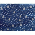 thumbnail image 4 of oneOone Georgette Viscose Blue Fabric Snowflake,Star & Tree Quilting Supplies Print Sewing Fabric By The Yard 42 Inch Wide, 4 of 4