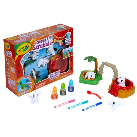 Crayola Scribble Scrubbie Dinosaur Island Playset, Gift for Girls & Boys, Beginner Child