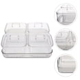 thumbnail image 4 of FUEENIRVA Wedding Storage Box Pet Grey For Fruit 1 Set 8.3X8.3X3.1In, 4 of 9