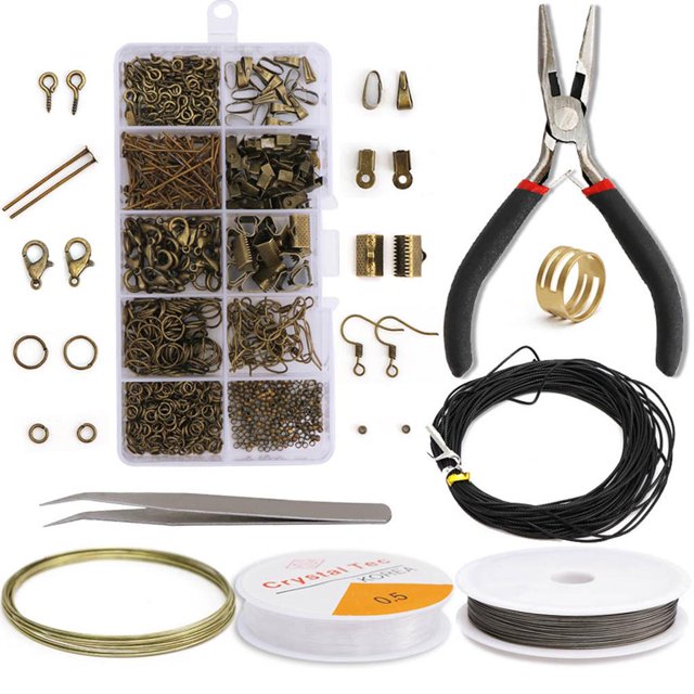 1 caja de fabricación , joyería DIY para adultos, alicates de alambre para abalorios, herraentas de reparación Hugo Kits de fornituras de joyería