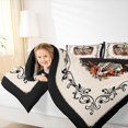 thumbnail image 4 of Manfei Gothic Halloween 7-Piece King Bedding,Skeletons Pattern King Bed in a Bag,Beige,Black Reversible, 4 of 7