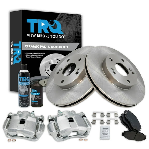 TRQ Front Brake Pad & Rotor Kit BKA45444 Fits Select 2013-2014 Honda Fit