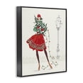 thumbnail image 4 of Stupell Industries Festive Fashion Girl Holiday Painting Black Framed Art Prints Wall Art, 16 x 20, 4 of 10