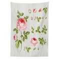 thumbnail image 3 of Ambesonne Floral Tablecloth Rectangular Table Cover, Vintage Rose Petals Leaf, 60"x90", Pale Pink Khaki, 3 of 4