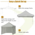 thumbnail image 5 of Patiojoy 10x10ft Pop up Tent, 4 Height Adjustment Folding Camping Tent with Awning Grey, 5 of 10