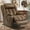 Dark Brown, variant on Large Electric Power Lift Recliner Chair with Extended Footrest for Elderly Big, Extra Large and Wide Reclining Sofa for Living Room, Home Theater Seating with Massage and Heat(Plush-Grey)