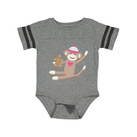 

Inktastic Sock Monkey Gingerbread Gift Baby Boy or Baby Girl Bodysuit
