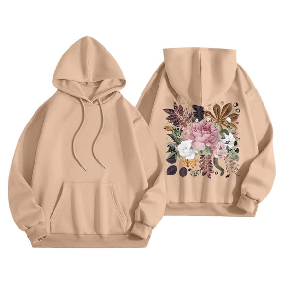 DondPO Pumpkin Sweatshirt Womens Fall Winter Oversized Hoodies Sweatshirts Funny Halloween Graphic Long Sleeve Sweaters Pullover With Pocket Halloween Sweaters Halloween Hoodies Brown M Clearance!