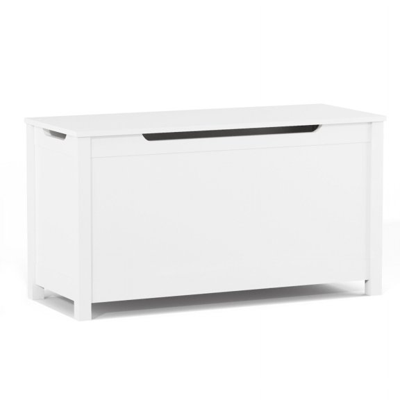 Kids Wooden Toy Box Storage with Safety Hinged Lid, Large Capacity Multi-Functional Storage Chest, Durable Eco-Friendly Solid Wood