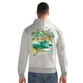 thumbnail image 4 of Men's Margaritaville  Gray Baltimore Ravens Time Flies Garment Dyed Pullover Hoodie, 4 of 4