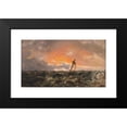 thumbnail image 2 of Johan Christian Dahl 18x11 Black Modern Framed Museum Art Print Titled - Seascape with a Wreck (1831), 2 of 5