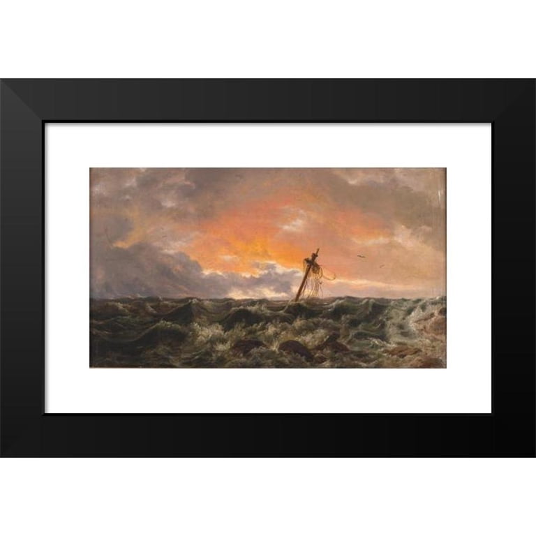 Johan Christian Dahl 18x11 Black Modern Framed Museum Art Print