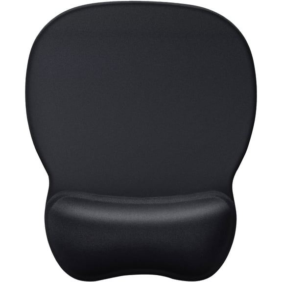 MaxGear Ergonomic Gel Mouse Pad with Wrist Rest, Non-Slip PU Base, Smooth Lycra Surface for Wrist Support & Pain Relief, 9.4 x 8.1 in, Black