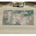thumbnail image 1 of Modern Area Rug with Non-Slip Backing, Contemporary Themed Design Novelty Tones of Abstract Weathered Shapes, Quality Carpet for Bedroom and Dorm Room, 2.6' x 5', Sea Green, by Ambesonne, 1 of 3