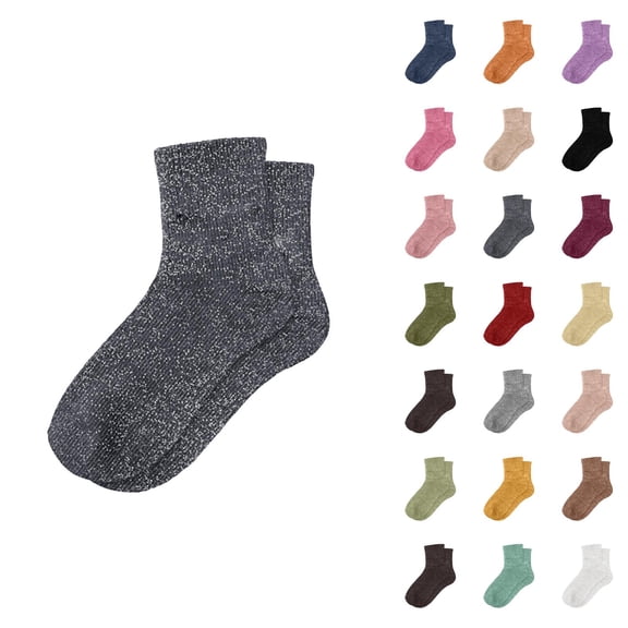 Women's Novelty Glitter Slouch Socks 2025 Comfortable Cute Trendy Casual Stretch Mid Calf Socks