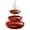 Red, variant on Hummingbird Feeder and Bird Bath 2-in-1 Hummingbird Feeders Outdoors Hanging Birds Bath with 3 Glass Feeder Pots for Window Bird Viewing Garden Decor