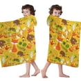 thumbnail image 4 of Cute Hedgehogs Animals Pattern Hooded Bath Towel，60"x35" for Ages 3 To 12 Kids, Quick Dry Lightweight Soft Microfiber Hood Beach Towel Cover Up for Kids, 4 of 7