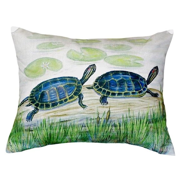 11 x 14 in. Two Turtles Small No-Cord Pillow