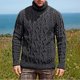 thumbnail image 4 of Gibobby Suéter ligero hombre Suéter de Cuello Alto Ajustado para Hombre Suéter de Punto con Estampado de Giro Informal(GY2,M), 4 of 5