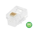 thumbnail image 2 of 6P4C RJ11 Plug for Flat Stranded Phone Cable_ 50 pcs/pack, 2 of 2