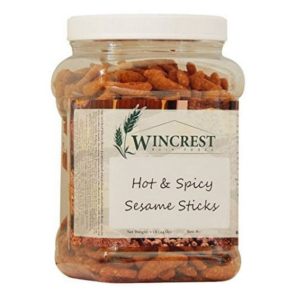 Hot & Spicy Sesame Sticks - 1.5 Lb (24 Oz) Tub