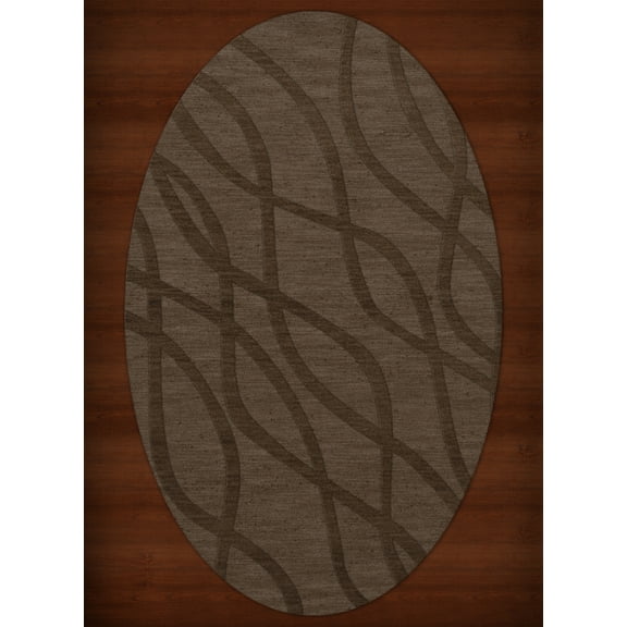 Dalyn Dover Area Rug DV10 Dv10 Mocha Swirls Waves 12' x 15' Oval