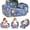 Blue, variant on 3-in-1 Kids Couch, Toddler Chair Comfy 1-3 Years Old, Kids Fold Out Couch with Blanket, Convertible Sofa to Lounger for Girls and Boys Reading, Playing, Napping - Blue